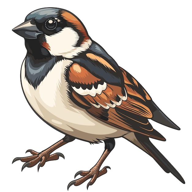 Sparrow Cartoon Icon Isolated Transparent Background Images