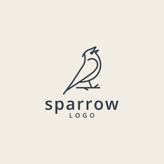 Sparrows logo with a simple line style