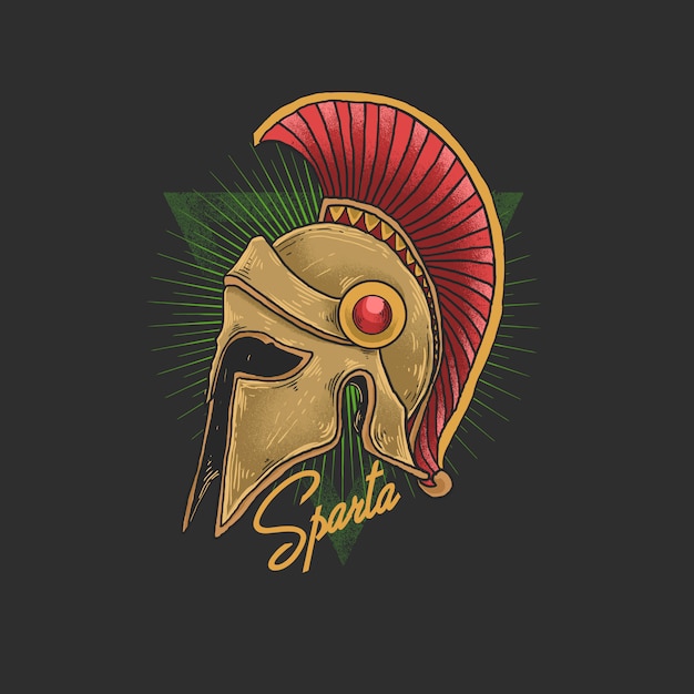 sparta helmet illustration