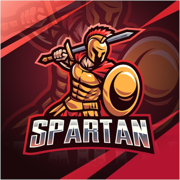 Spartan esport mascot logo design