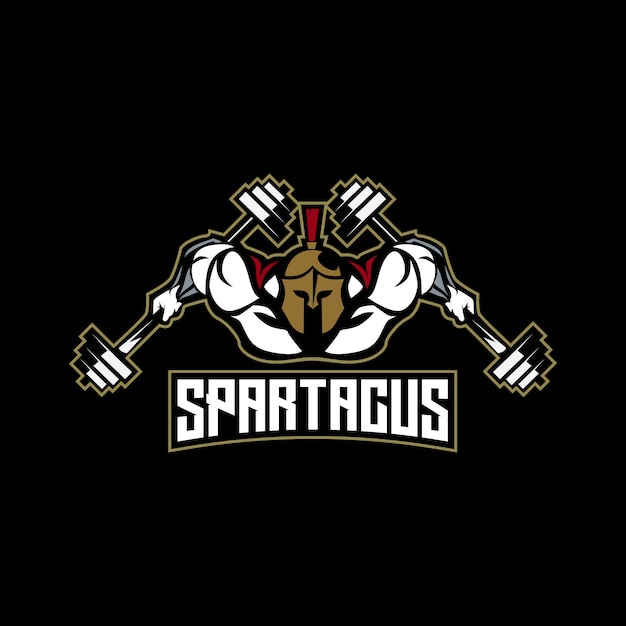 Spartan fitness logo full muscle body