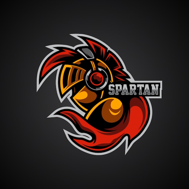 Spartan Gamer e sports mascot logo