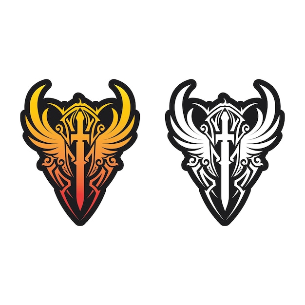 Spartan and gladiator helmet logo icon designs vector