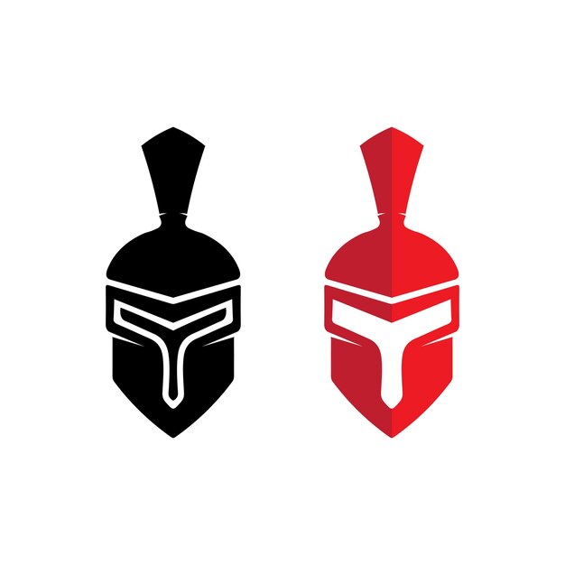 Spartan and gladiator helmet logo icon designs vector