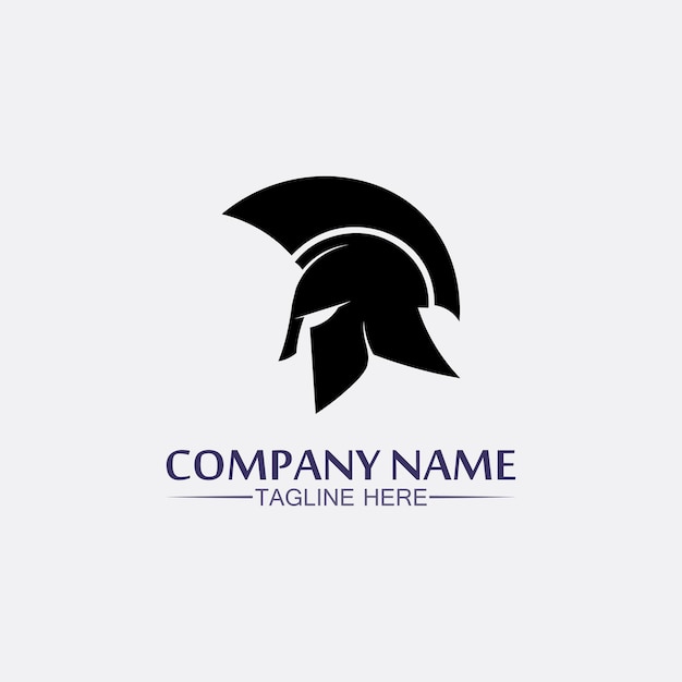 Spartan helmet, gladiator logo template  