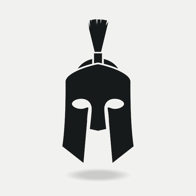 Spartan Helmet icon front Greek or Roman head armor for Gladiator legionnaire