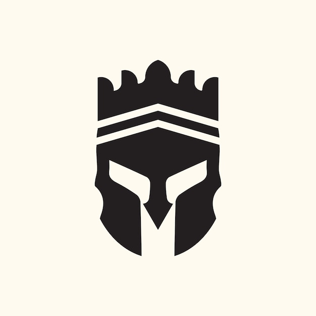 Spartan king logo illustration design