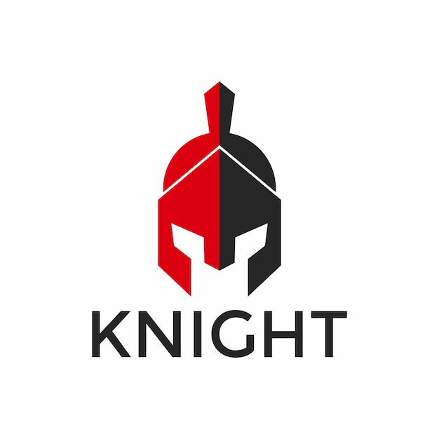 Spartan knight helmet logo design