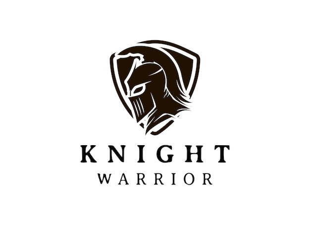 Spartan Knight Soldier Greek Warrior Logo Design