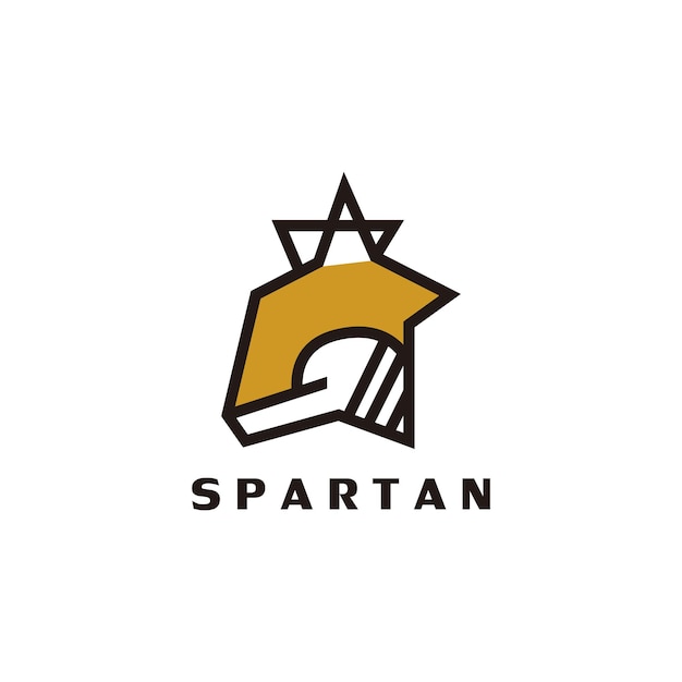 Spartan logo icon design template flat vector