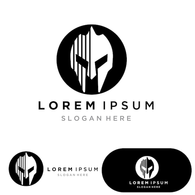 Spartan logo icon designs vector