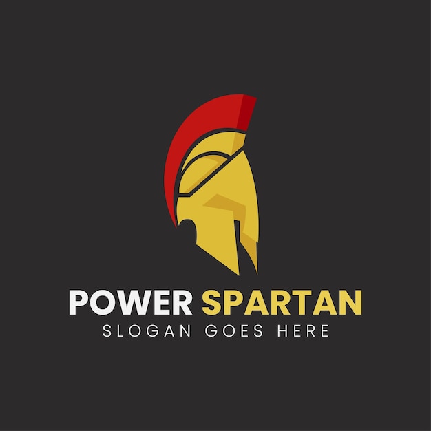 Spartan logo and vector design helmet and head