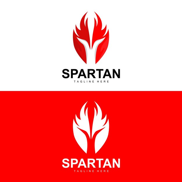 Spartan Logo War Helmet Suit Vector Barbarian Armor Icon Viking Gym Fit Design Fitness