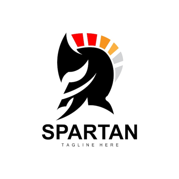 Spartan Logo War Helmet Suit Vector Barbarian Armor Icon Viking Gym Fit Design Fitness