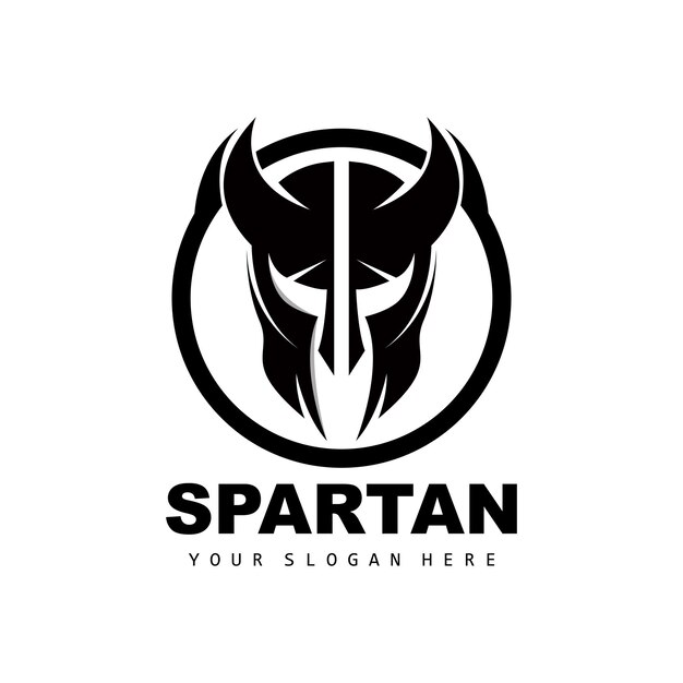 Spartan LogoVector Viking Barbarian War Helmet Design Product Brand Illustration