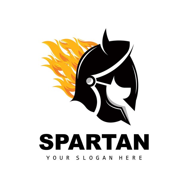 Spartan LogoVector Viking Barbarian War Helmet Design Product Brand Illustration