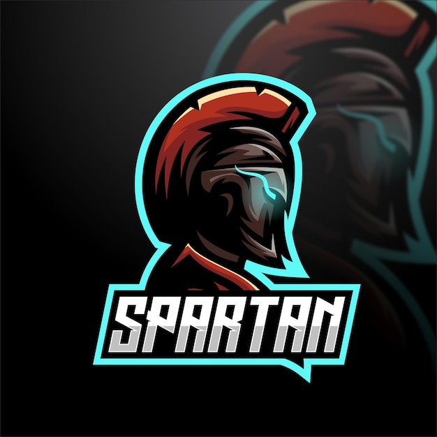 spartan mascot esport design logo