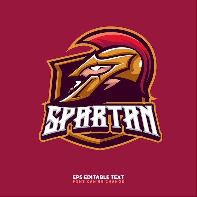 Spartan Mascot Logo Template for esport and Sport Logo team