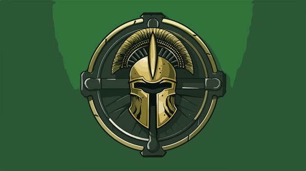 Vector spartan swords icon on green background vector illustration