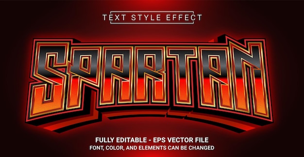 Spartan Text Style Effect Editable Graphic Text Template