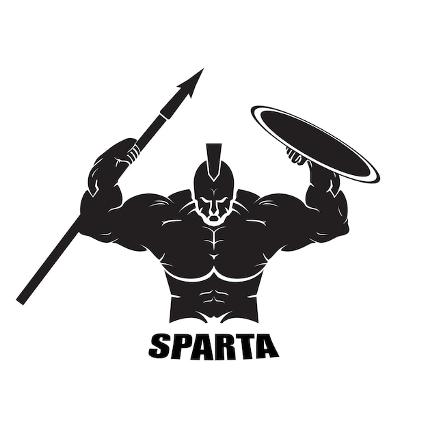 Spartan Vector Illustration Massive Muscle Flex