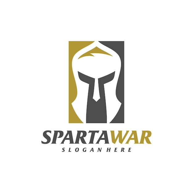 Spartan Warrior Logo Vector Spartan Helmet Logo design template Creative icon symbol