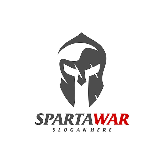 Spartan Warrior Logo Vector Spartan Helmet Logo design template Creative icon symbol