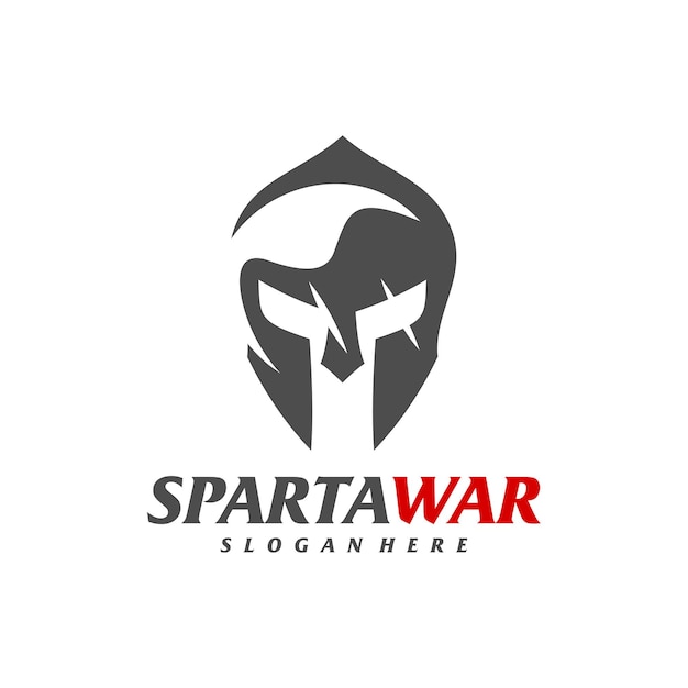 Spartan Warrior Logo Vector Spartan Helmet Logo design template Creative icon symbol