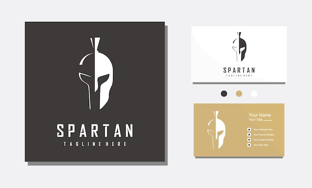 Spartan warrior symbol minimalist logo design icon vector design