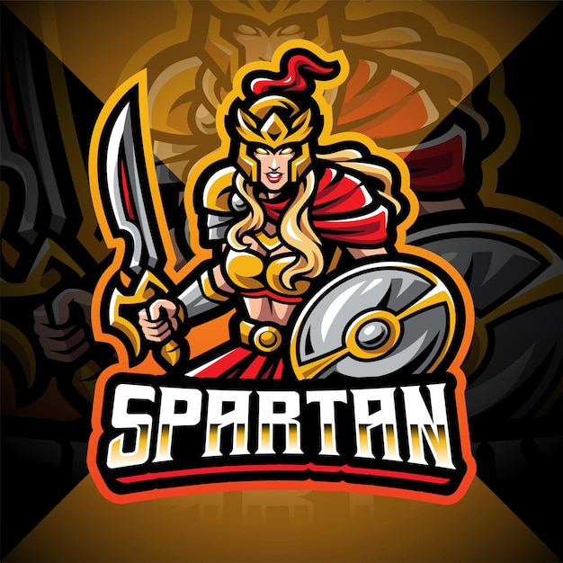 Spartan women esport mascot logo