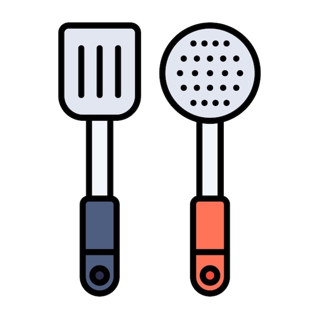 Spatula Flat Illustration