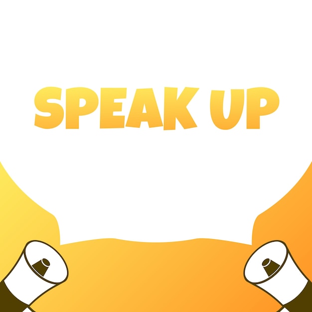 Vector speak up sign megaphone icons flat style vector icons