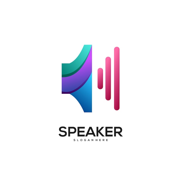 Speaker logo colorful gradient