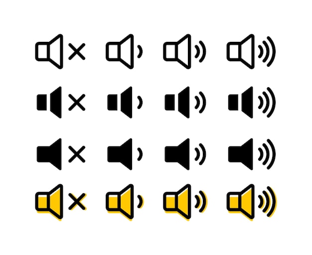 speaker volume logo icon design template