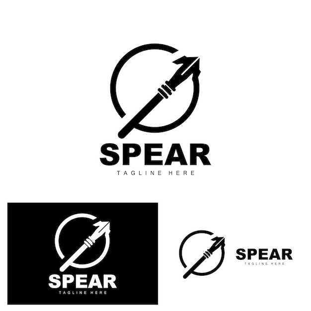 Spear Logo Long Range Throwing Weapon Target Icon Design Product And Company Brand Icon Illustration