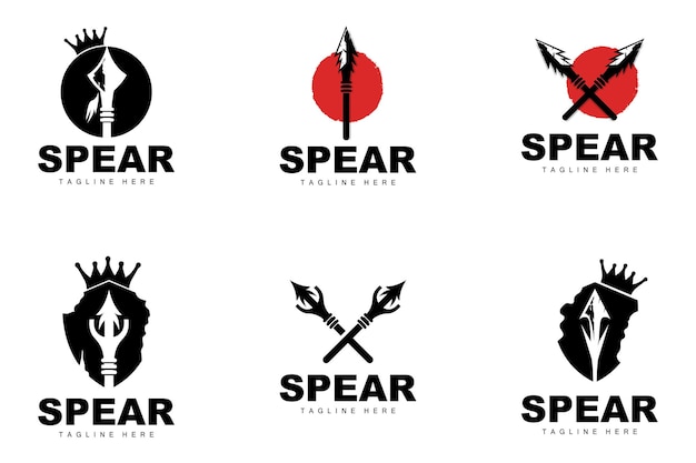 Spear Logo Long Range Throwing Weapon Target Icon Design Product And Company Brand Icon Illustration