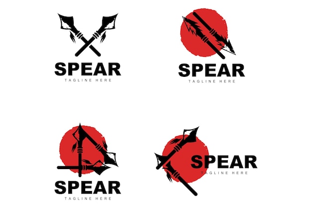 Spear Logo Long Range Throwing Weapon Target Icon Design Product And Company Brand Icon Illustration