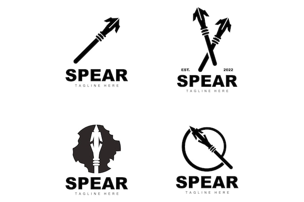 Spear Logo Long Range Throwing Weapon Target Icon Design Product And Company Brand Icon Illustration