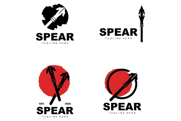 Spear Logo Long Range Throwing Weapon Target Icon Design Product And Company Brand Icon Illustration