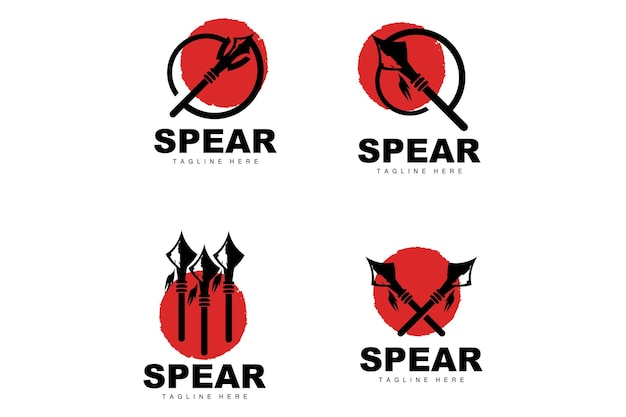 Spear Logo Long Range Throwing Weapon Target Icon Design Product And Company Brand Icon Illustration