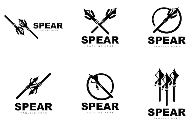 Spear Logo Long Range Throwing Weapon Target Icon Design Product And Company Brand Icon Illustration