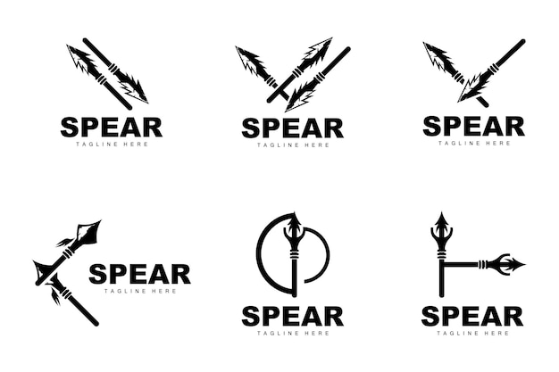 Spear Logo Long Range Throwing Weapon Target Icon Design Product And Company Brand Icon Illustration