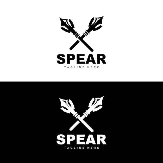 Spear Logo Long Range Throwing Weapon Target Icon Design Product And Company Brand Icon Illustration