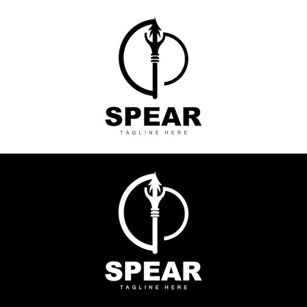 Spear Logo Long Range Throwing Weapon Target Icon Design Product And Company Brand Icon Illustration