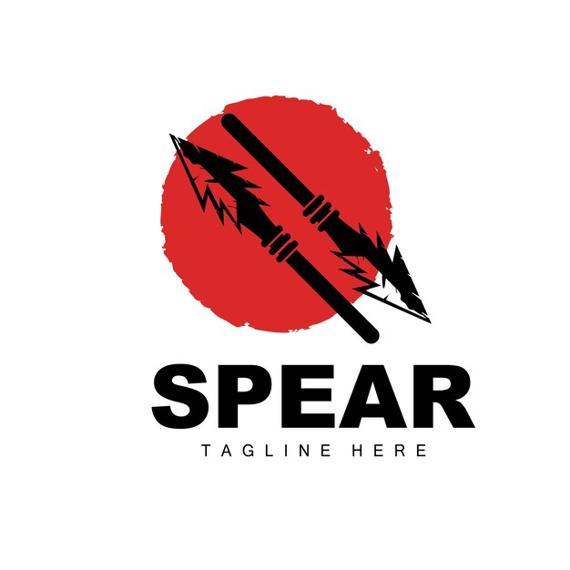 Spear Logo Long Range Throwing Weapon Target Icon Design Product And Company Brand Icon Illustration