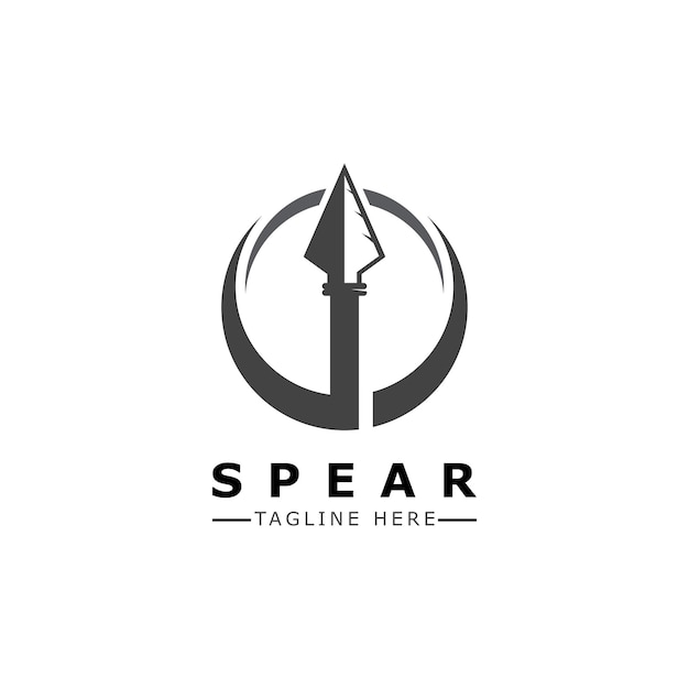 Spear vector illustration icon Template design