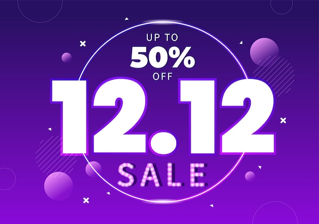 Special 12.12 Shopping Day with Super Sale Discount Poster or Banner Vector Illustration For Marketing Business Promotion Last Month of the Year