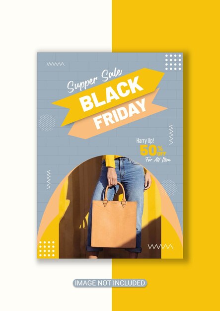 Vector special black friday social banner template design