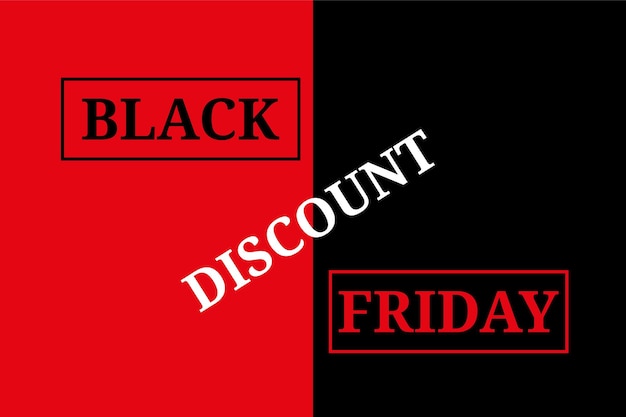 Special black and red background with references to discounts for posters for black friday