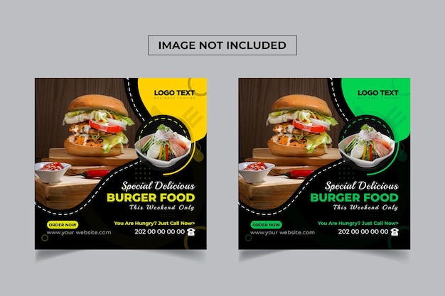 Special Burger social media banner template